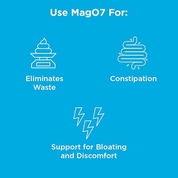 nbpure MagO7 - Natural Colon Cleanse & Detox - Occasional Constipation Relief, Stool Softening, & Bloating Support for Men & Women - Ozonated Magnesium Oxide, 180 Capsules