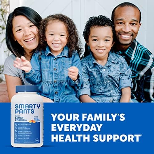 SmartyPants Multivitamin for Men, Women & Children: Vitamin Gummies with Omega 3 Fish Oil (EPA/DHA), Methylfolate, Vitamin D3, C, Vitamin B12, B6, Vitamin A, K & Zinc, 200 Count (30 Day Supply)