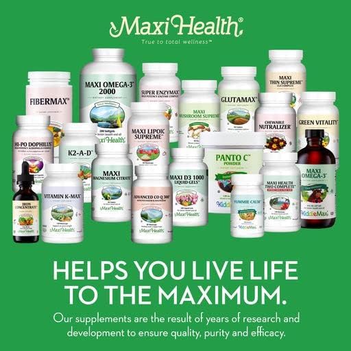 Maxi Health Women's Daily Multivitamin Biotin, Vitamins A B C D E, Calcium, Zinc, Lutein, Magnesium, Folate and More. Supports Gut Health for Women. Natural, Non-GMO, Gluten Free & Dairy Free Kosher