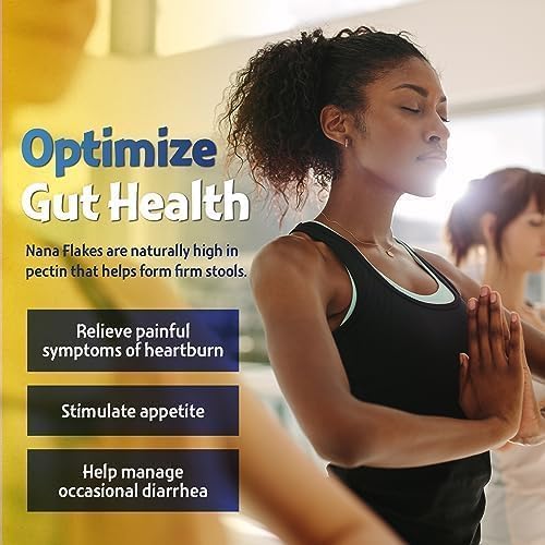 NuNutritional Designs, Prebiotic Nana Flakes with Inulin, 100% Pure Banana Flakes, Gut Health, High Protein & Fiber, Natural Diarrhea Remedy, IBS Relief, for Adults & Kids 4+ (100 Single-Serve Packs)