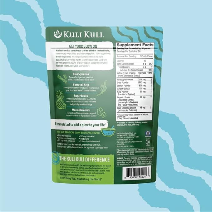 KULI KULI Organic Marine Glow Superfood Blend, 6 OZ