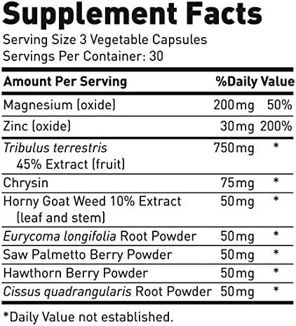 Crazy Muscle Testosterone Booster for Men and Women (over 1,300mg per capsule) to Increase Low Testosterone Levels by Crazy Muscle - Reverse The Effects of Low Test on Muscle and Fat - 90 Pills