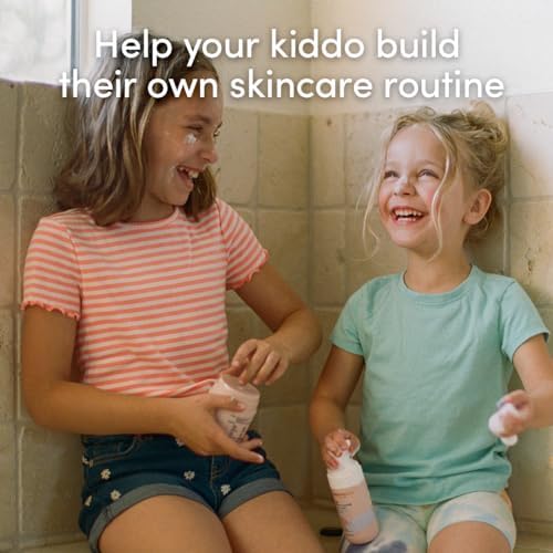 Evereden Kids Happy Face Duo (Cool Peach) - Multi-Vitamin Kids Face Wash & Kids Face Cream Set - Clean & Vegan Skin Care for Kids 3+ - Moisturizing, Nourishing, & Protective Kids Skin Care Gift Set
