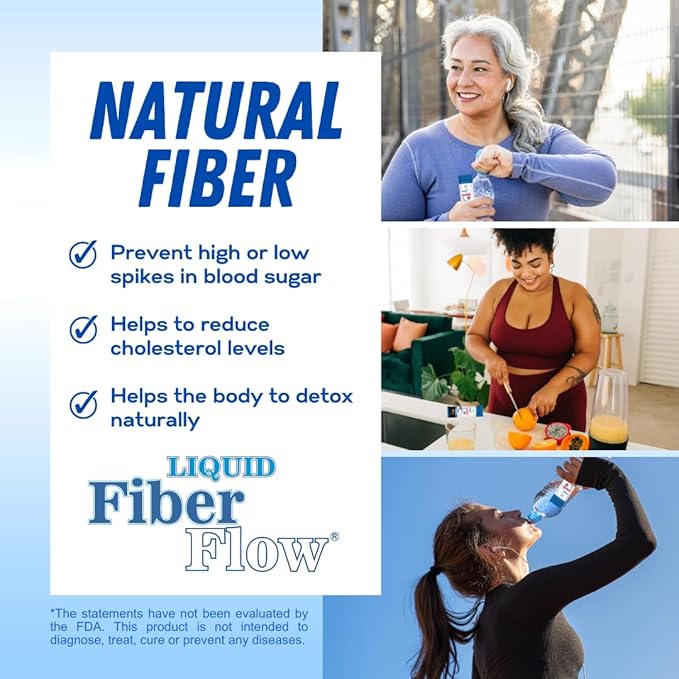 Nutritional Designs Supplement Sugar-Free Prebiotic Inulin Liquid Fiber Supplement for Kids, Fiber Drink Mix, Natural Bowel Regularity Drink for Healthy Intestinal Balance, 50 Packets