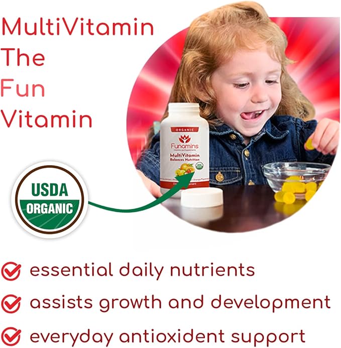 Organic Gummy MultiVitamins, 2-Pack, 60 Count Each; Blend of 11 Essential Nutrients, for Kids and Adults, Vegan, Assorted Strawberry, Lemon, Orange Flavors