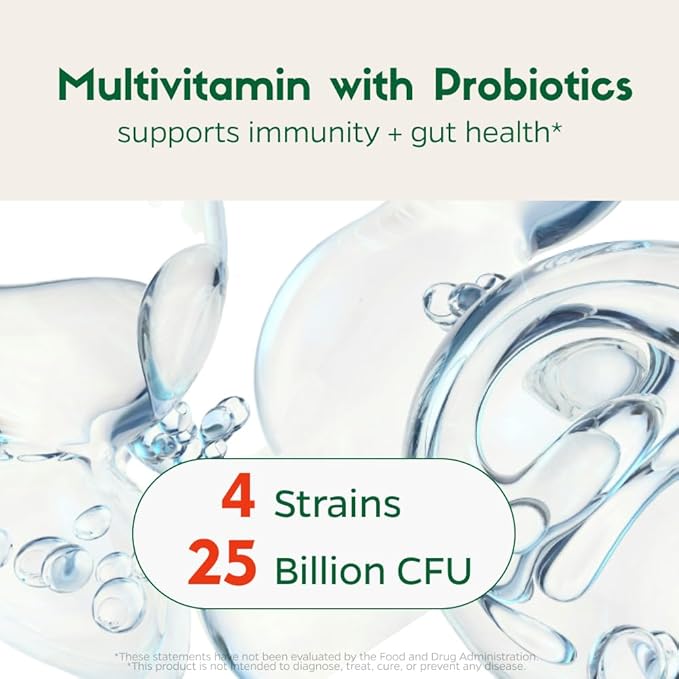 Zenkgo Multivitamins + Organic Whole Foods+Probiotics for Women, Supports Immunity, Digestion, Energy, Gut Health, Vitamins A, E, B6, B12, Vegan D3, K2 (MK-7), Folate, Minerals, Superfoods(60Ct/30Day)