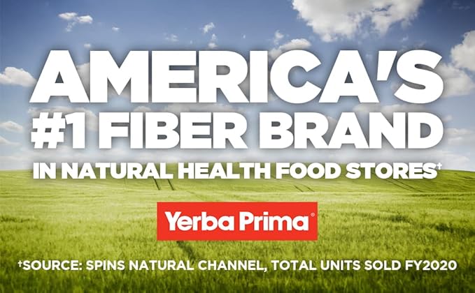 Yerba Prima Prebiotic Colon Care Formula, 20 oz Powder (Pack of 2) with FOS - Natural Psyllium Fiber, Magnesium, Selenium - Non-GMO, Gluten Free, Vegan Daily Supplement - for Men & Women