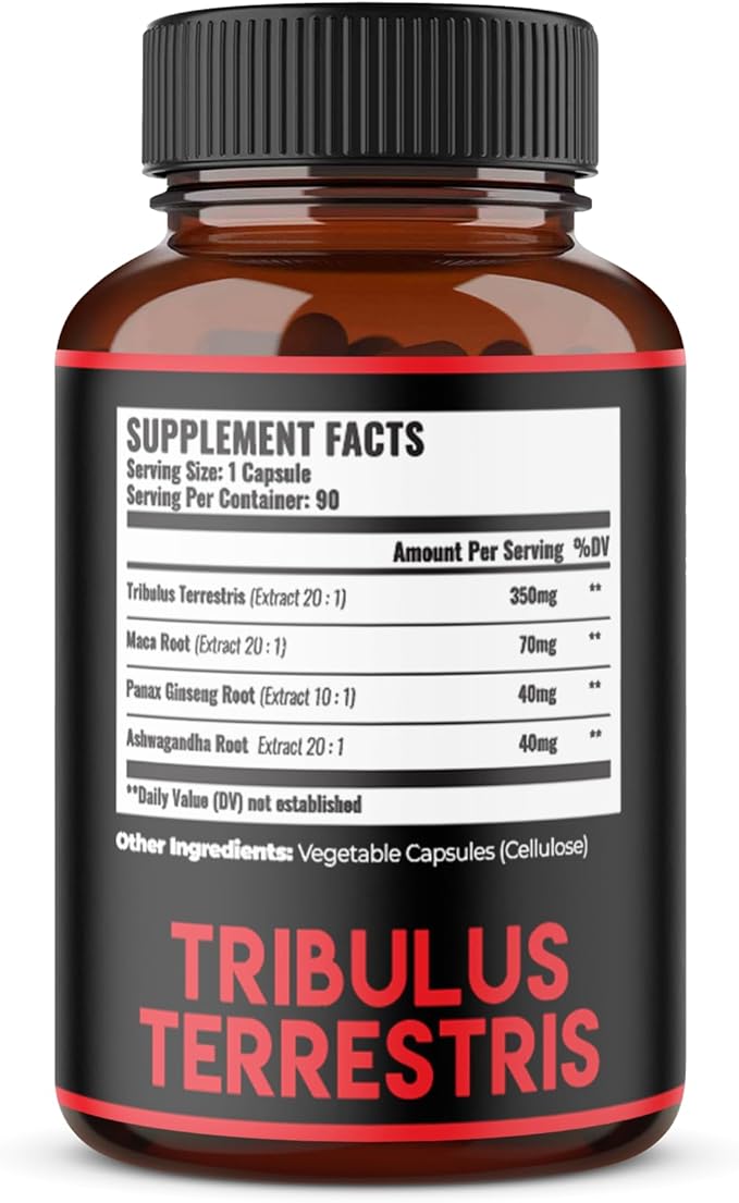 Zolotus 2 Packs Premium Tribulus Terrestris + Maca, 6 Months Supply with Ashwagndha, Ginseng, Boost Energy, Mood, Stamina & Performance, for Men & Women