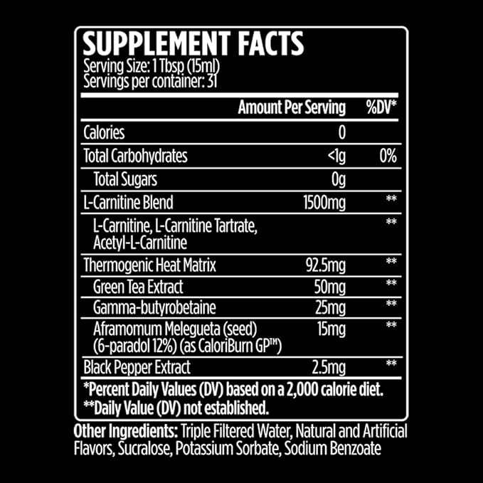 VMI Sports L-Carnitine 1500 Heat Stimulant Free Thermogenic Metabolic Support & Fat Loss for Men & Women | 1500mg L-Carnitine | Convenient Liquid (Miami Vice)