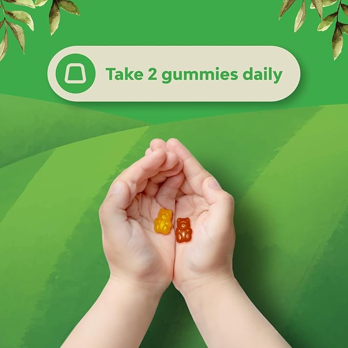 Plant Based Kids Multivitamin Gummies - Multivitamin for Kids Immunity Support Gummies with Vitamins A C D3 E B and Zinc Gelatin and Gluten Free Non-GMO Kids Vitamins Gummy Multivitamin Formula 120ct
