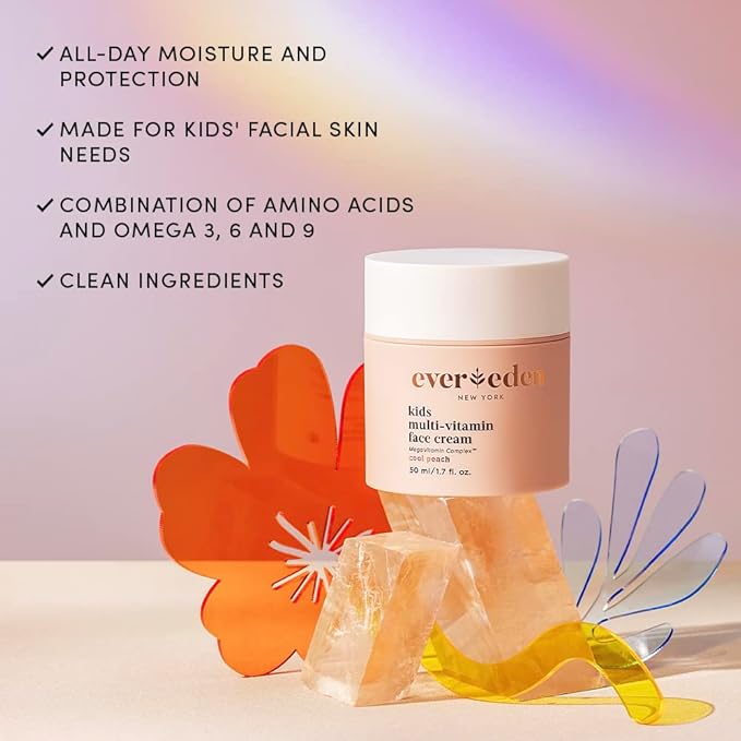 Evereden Kids Face Cream: Fresh Pomelo, 1.7 oz. | Kids Face Lotion | Clean and Non-Toxic Kids Face Moisturizer | Multi-Vitamin Skin Care for Kids