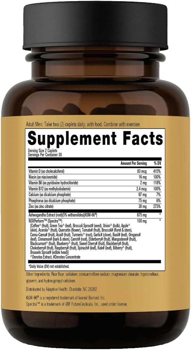 Max Total Testosterone Booster Supplement for Men, 60 Caplets