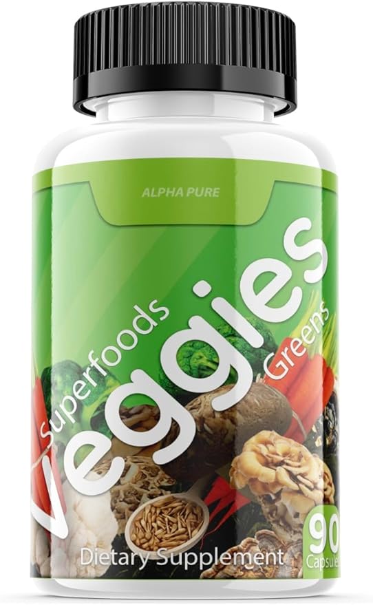 Superfoods Reds Fruits and Greens 180 Capsules Vegetables Fruits and Veggies Superfood | Natural Balance of 90 Fruit Capsules, 90 Veggie Capsules for Men, Women Vitamins and Minerals