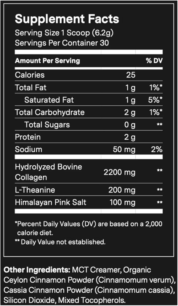 For Wellness The Good Stuff Performance Coffee Supplement- Non-Dairy Coffee Creamer Powder w/Collagen, MCT, L-Theanine & Cinnamon - Healthy Coffee Add-in for Energy & Focus