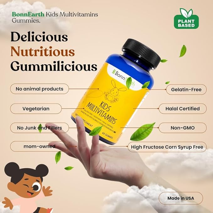 Kids Multivitamin Gummies β Easy to Chew, Delicious Multi-Flavored β Essential Vitamins A, B6, B12, C, D, E, Biotin, Iodine, Zinc β Kids Vitamins for Daily Nutritional Needs β 60 Gummies