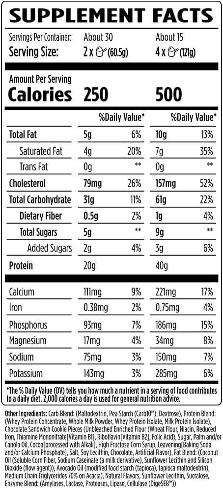 VMI Sports | Major Mass Lean Mass Gainer Ice Cream Sandwich | Mass Gainer Protein Powder for Muscle Gain | Weight Gainer Protein Powder for Men | Weight Gainer for Women (Ice Cream Sandwich, 4 Pounds)