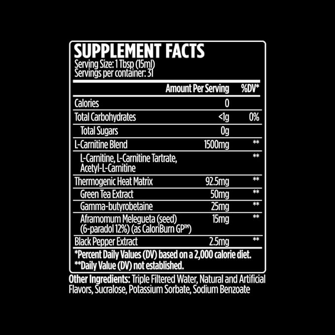 VMI Sports L-Carnitine 1500 Heat Stimulant Free Thermogenic Metabolic Support & Fat Loss for Men & Women | 1500mg L-Carnitine | Convenient Liquid (Miami Vice)