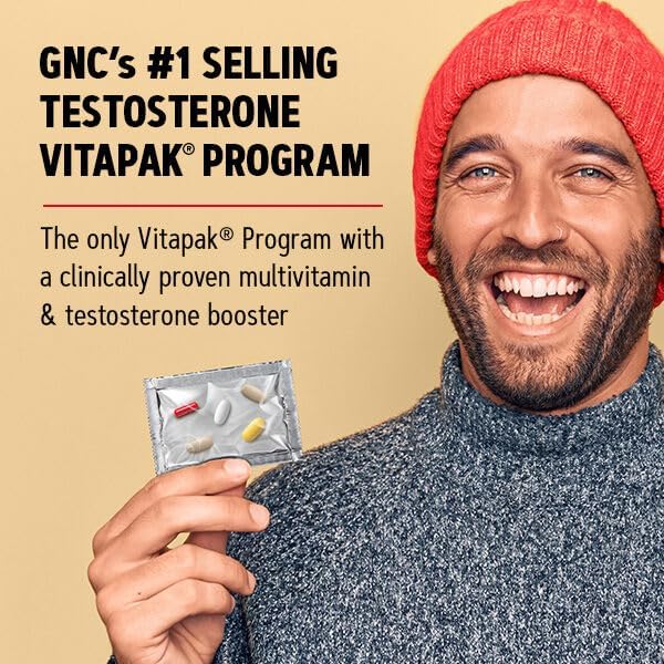 GNC Mega Men Healthy Testosterone Vitapak Program | 30 Servings