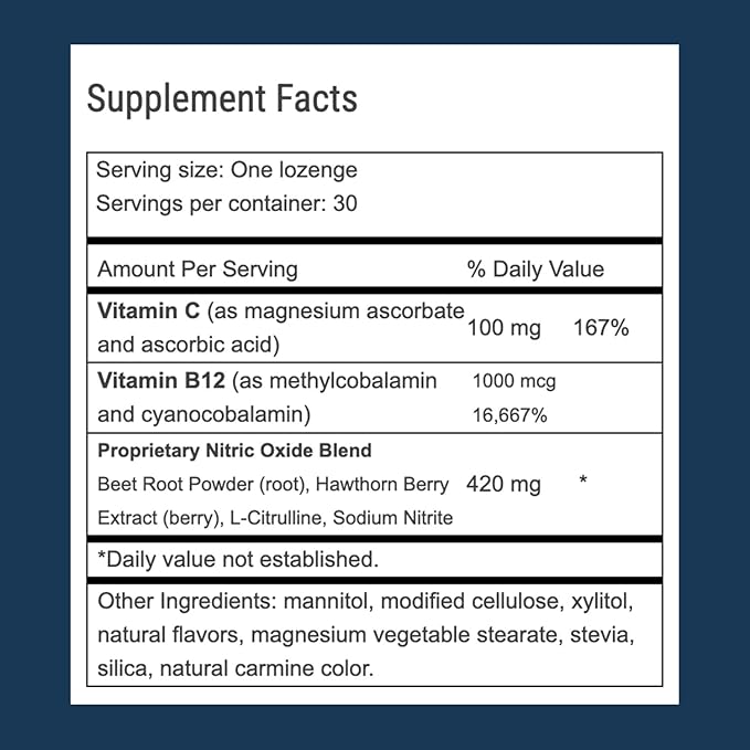 – Circ02, Nitric Oxide Supplement for Men and Women, Supports Immune System, Beet Root, L-Citrulline Formula, Non GMO, Gluten Free, Dairy Free, Soy Free, Vegan (30 Lozenges)
