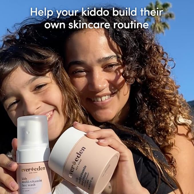 Evereden Kids Face Cream: Cool Peach, 1.7 oz. | Kids Face Lotion | Clean and Non-Toxic Kids Face Moisturizer | Multi-Vitamin Skin Care for Kids
