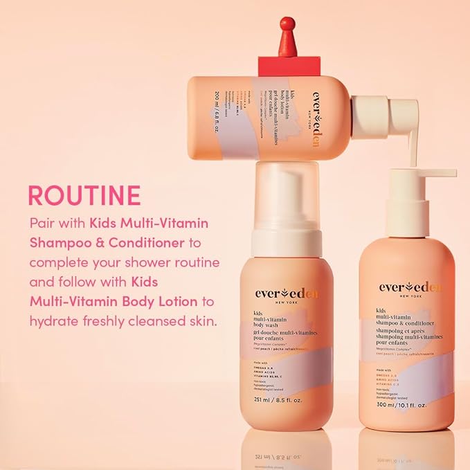 Evereden Kids Multi-Vitamin Body Lotion (6.8 fl.oz., Fresh Pomelo): Gentle & Non-Toxic Moisturizing Kids Lotion | Nourishing & Protective Lotion for Kids