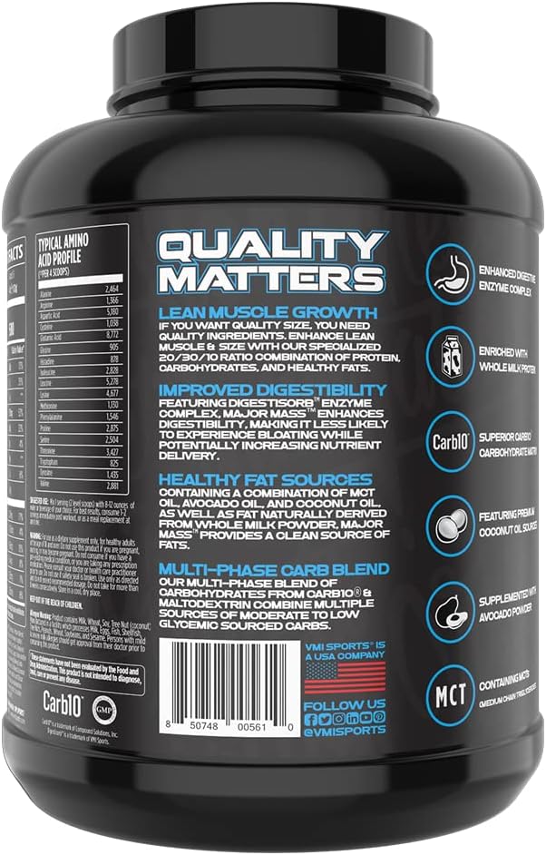 VMI Sports | Major Mass Lean Mass Gainer Ice Cream Sandwich | Mass Gainer Protein Powder for Muscle Gain | Weight Gainer Protein Powder for Men | Weight Gainer for Women (Ice Cream Sandwich, 4 Pounds)