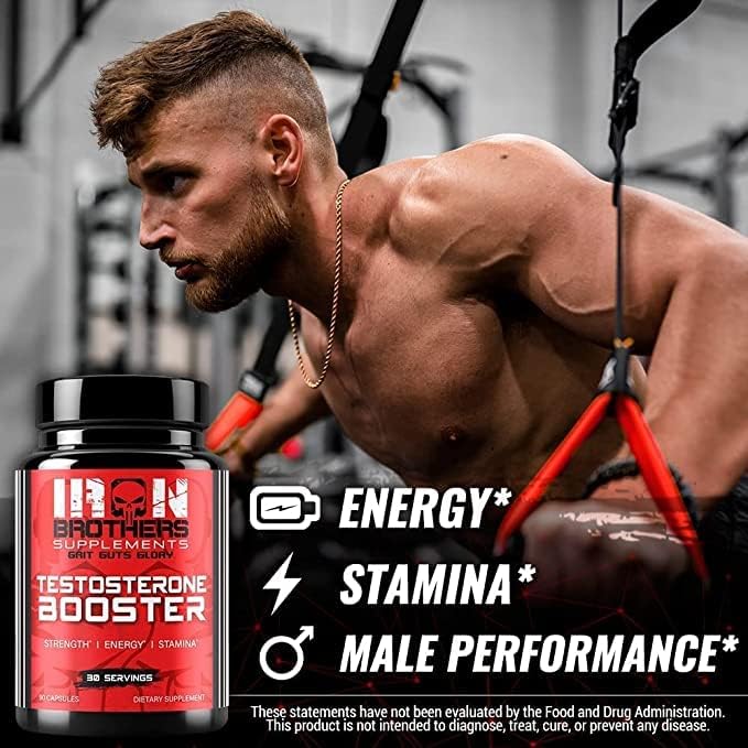 Testosterone Booster Supplements for Men - Estrogen Blocker - Supplement Natural Energy, Strength & Stamina - Lean Muscle Growth - Promotes Fat Loss - Increase Male Performance (2 Bottles)