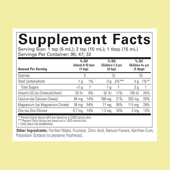 ChildLife Essentials Liquid Calcium Supplement for Kids - Baby Calcium with Magnesium, Zinc, and Vitamin D3 - Orange Flavor, 16 fl oz (3 Pack)