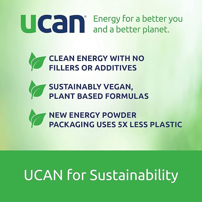 UCAN Energy Powder, Orange, Keto, Sugar-Free Pre & Post Workout for Men & Women, Non-GMO, Vegan, Gluten-Free, Great for Runners, Gym-Goers and High Performance Athletes | 30 Servings (26.5 Ounces)
