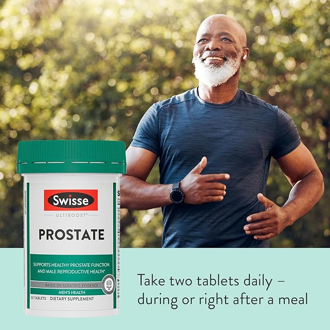 Swisse Saw Palmetto for Men Prostate Supplement | Supports Prostate Health & Male Reproductive Health | Zinc, Selenium, Saw Palmetto & Stinging Nettle Root | 50 Tablets