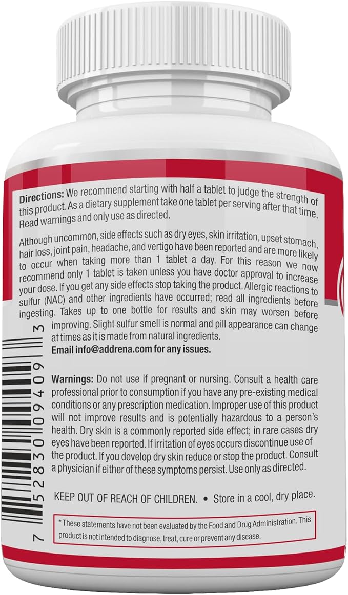 Acne Pills 30 Day- Supplements for Acne Vitamin Treatment- Tablets to Clear Oily Skin for Women, Men, Teens, and Adults