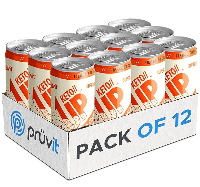 The Orange Vanilla Cola Keto//Up® Drink – Ready-to-Drink Ketones for Focus for Men and Women - 12 Pack