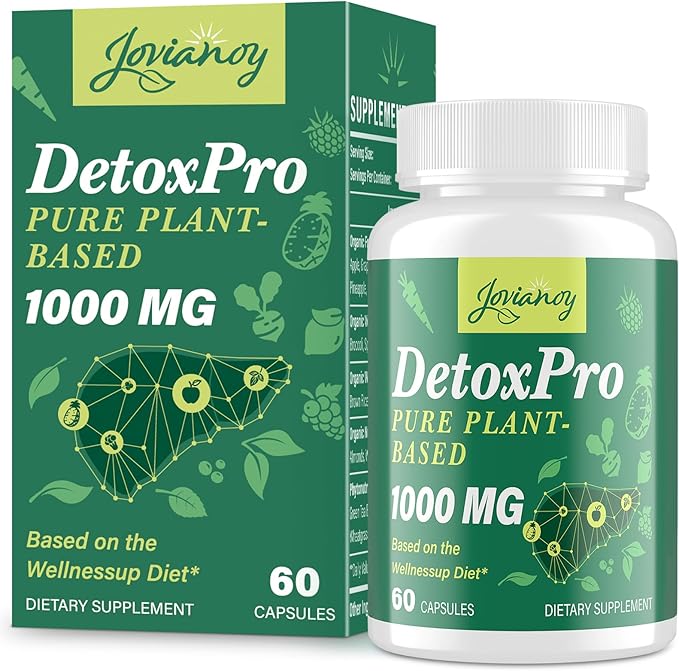2000 MG Plant-Based Detox Cleanse – Natural Toxin Flush for Liver, Gut & Colon – Antioxidant & Digestive Support – Fast-Acting Detox Complex for Women & Men – 60 Capsules