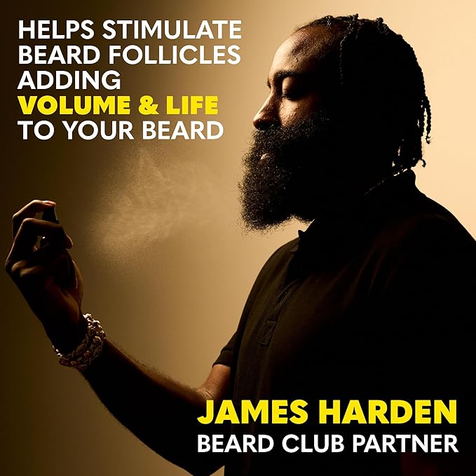 Beard Club Biotin Vitamin Spray for Facial Hair Growth - Natural Formula for Fuller, Thicker Beard, Easy-to-Use, Nourishing & Soothing for All Beard Types & Skin