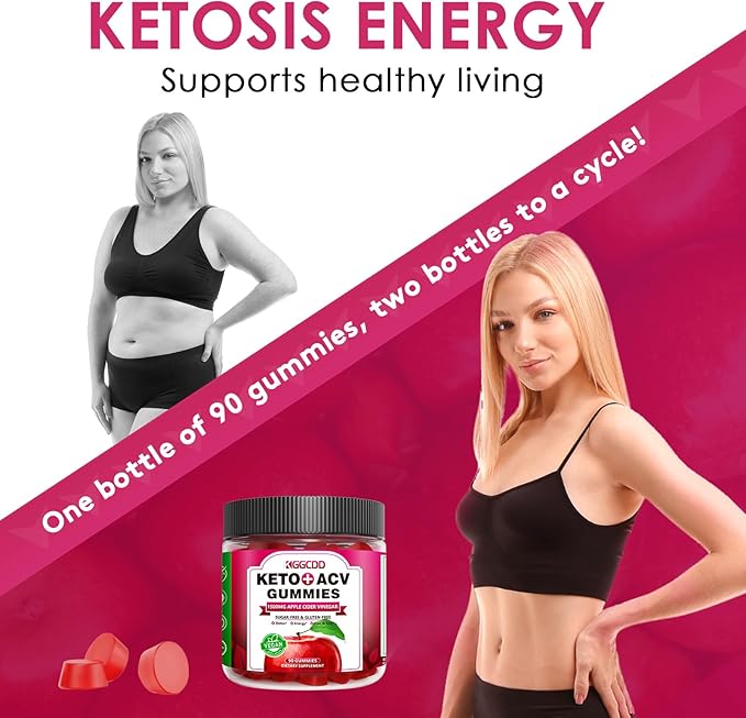 2 Pack Sugar Free Keto ACV Gummies Advanced 180 Count Keto ACV Gummies with B6 & B12 - Keto Gummy Diet Supplement for Women Men, Vegan & Non-GMO Low-Carb - 1500MG Made in USA