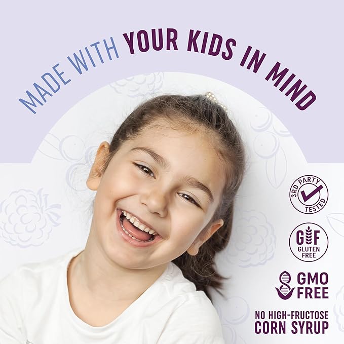 Elderberry Gummies for Kids | 3-In-1 Healthy Immune Support With Vitamin C & Zinc | For Ages 4+ | Designed for Ultimate Health & Wellness | Gluten-Free, Non-GMO, Natural Flavors | 60 Gummies
