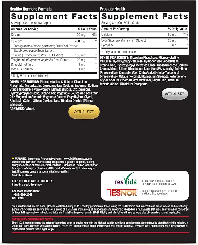GNC Mega Men Healthy Testosterone Vitapak Program | 30 Servings