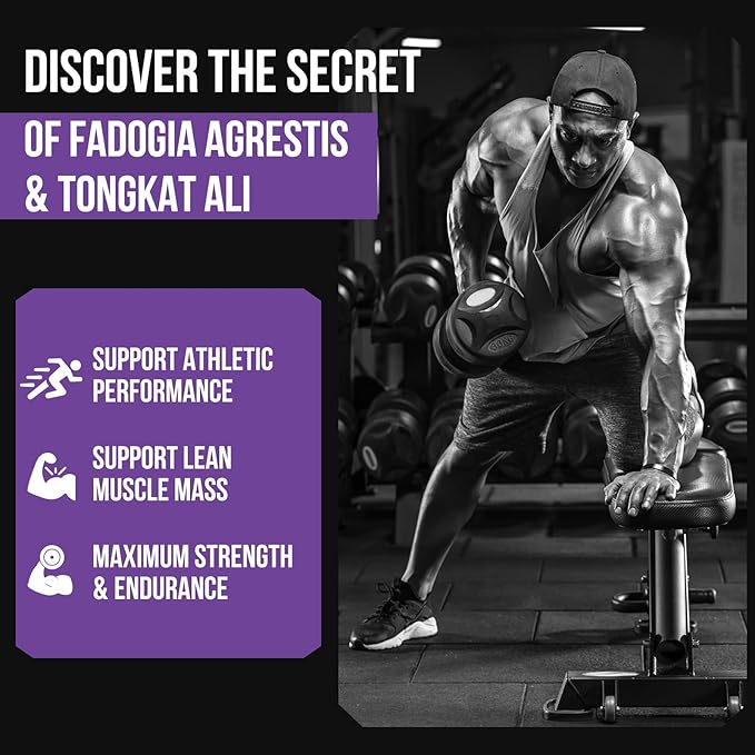2400mg Fadogia Agrestis Tongkat Ali Supplement - Fadogia Agrestis 1400mg & Tongkat Ali 1000mg Ultra Blend, Maximum Strength, Muscle Mass & Athletic Performance, 360 Softgels