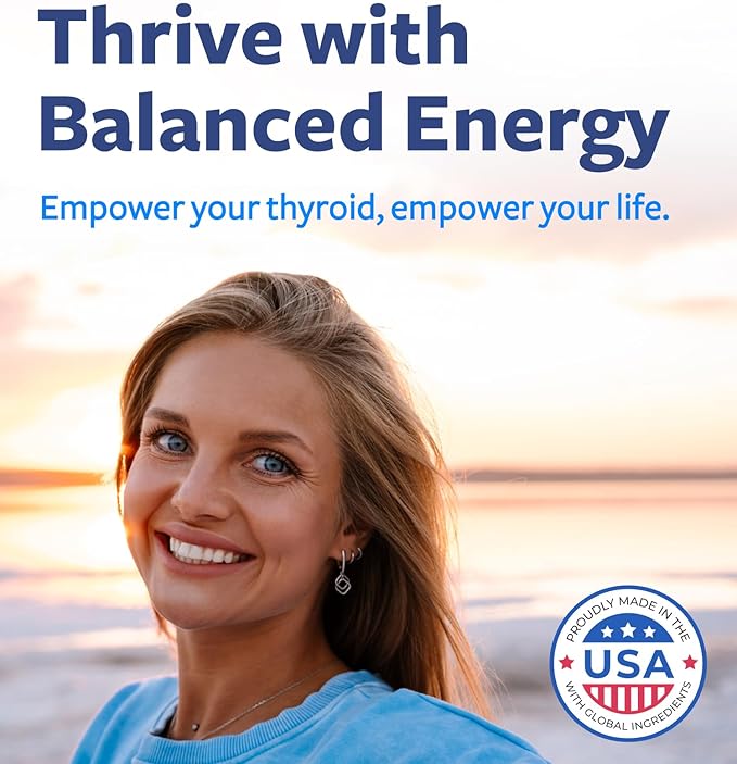 Thyroid Support with Iodine - 180 Capsules (Non-GMO) Improve Your Energy - Ashwagandha Root, Zinc, Selenium, Vitamin B12 Complex - Thyroid Health Supplement for Women and for Men - 90 Day Supply…