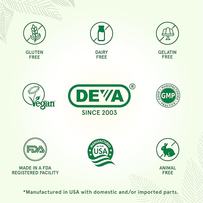 DEVA Vegan Prenatal Multivitamin and Mineral Supplement - Once-Per-Day Formula - Vitamins A, C, D, E, K, B Complex, with Folate & Chelated Iron - 90 Coated Tablets, 1-Pack