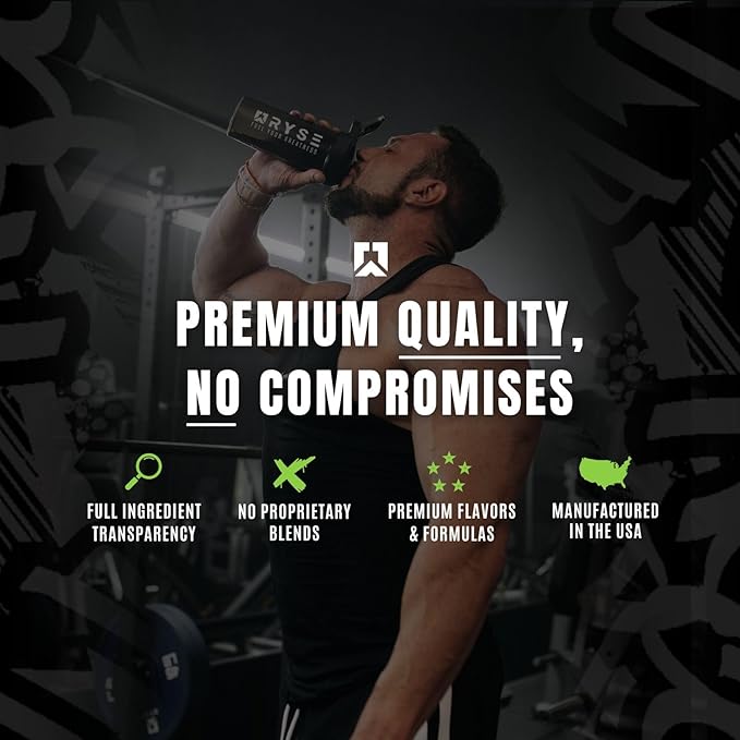 Ryse Loaded Pre Workout Powder Supplement for Men & Women | Pumps, Energy, Focus | Beta Alanine + Citrulline | 390mg Caffeine | 30 Servings (Sour Punch Green Apple)