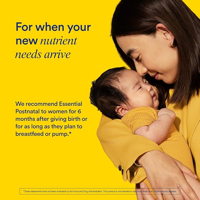 Ritual Essential for Women Postnatal Multivitamin - Postpartum Vitamin - Omega-3 DHA & Choline for Lactation Support, Vitamin A, C, D3 & Zinc for Immune Function Support*, B12, Iodine, Biotin, 30 Day