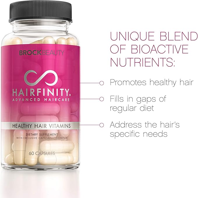 Hairfinity Hair Vitamins, Scientifically Formulated with Biotin, Amino Acids, and a Vitamin Supplement That Helps Support Hair Growth, Vegan, 360 Veggie Capsules, 60 Count (Pack of 6)