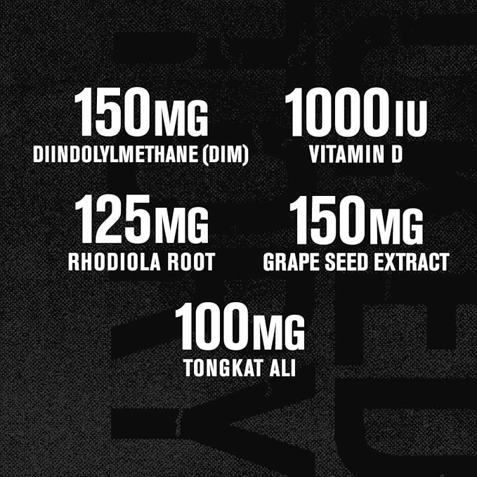 Androsurge Estrogen Blocker for Men - Natural Testosterone Booster for Men & Estrogen Metabolizer with Tongkat Ali, DIM, Long Jack & More - Test Booster & Muscle Builder - 60 Count
