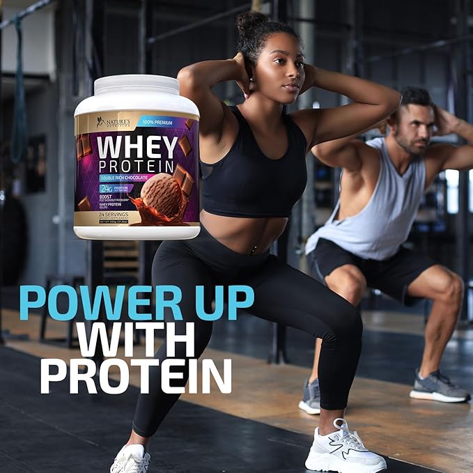 Whey Protein Powder 24g - Whey Isolate Protein for Muscle Growth Support Chocolate Ice Cream - Premium Whey Powder for Fast Absorbing and Easy Digesting for Men and Women, Gluten Free - 24 Servings