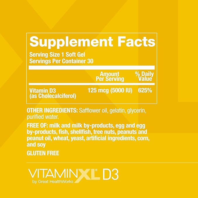 OmegaXL Joint Support Supplement - 60 Softgels & VitaminXL D3 High Potency Daily Vitamin D 5000 IU 125mcg Immune Support Supplement (30 Softgels) - 2 Pack