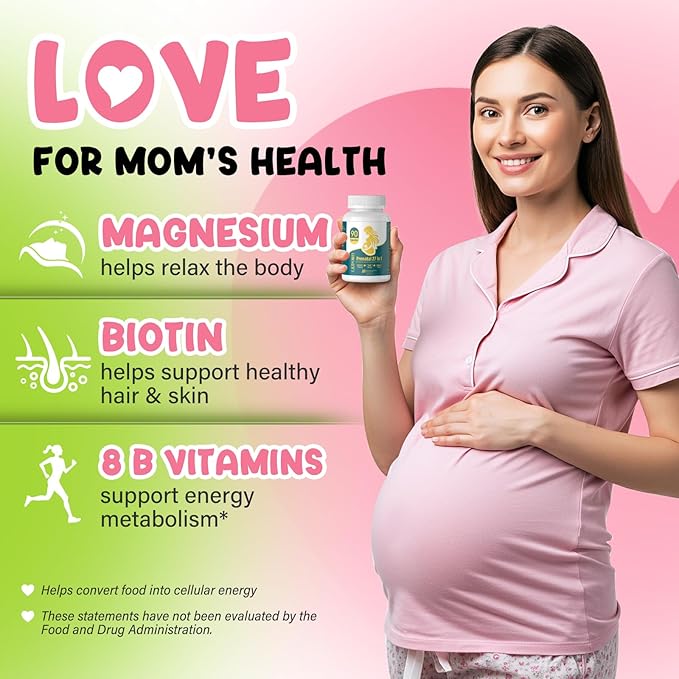 Prenatal Vitamins for Women multivitamin with Folic Acid DHA Choline for Pregnant and Nursing Women Niacinamide Biotin and Minerals 27 in 1 Needed Supplement 90 Capsules-30 Servings-White