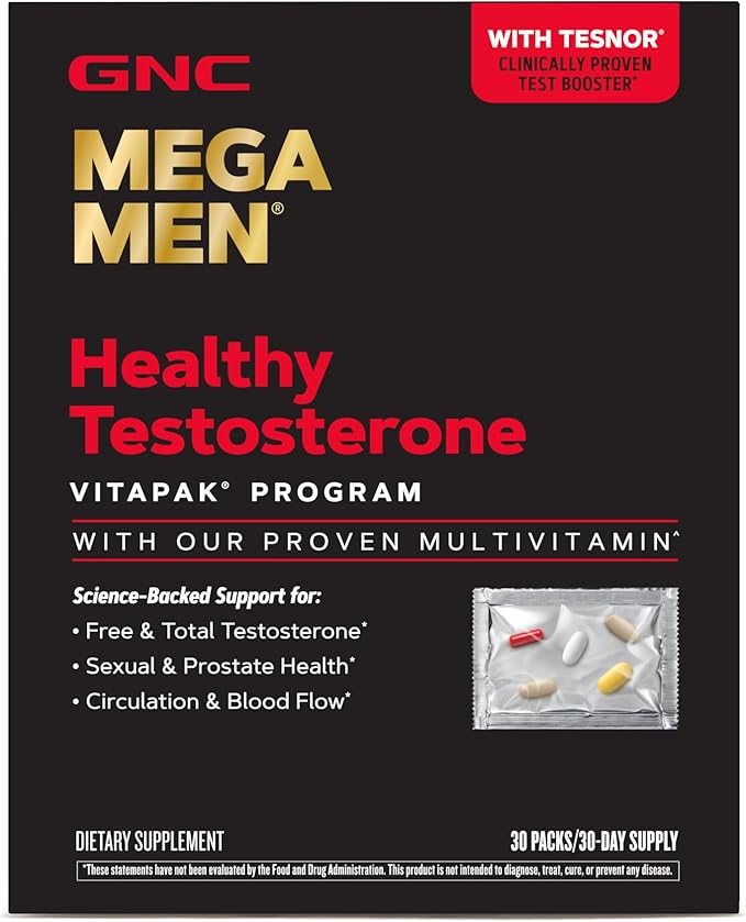 GNC Mega Men Healthy Testosterone Vitapak Program | 30 Servings