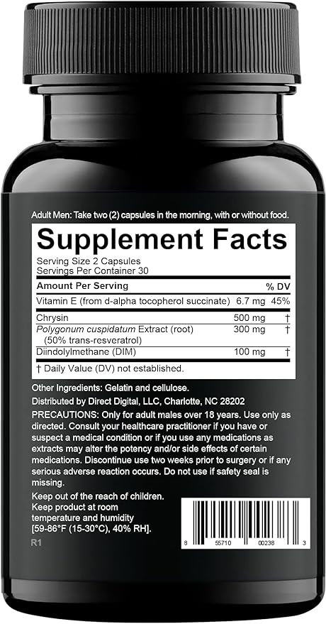 Nugenix Estro-Regulator - DIM Supplement, Estrogen Blocker for Men and Aromatase Inhibitor, Testosterone Booster - 60 Capsules