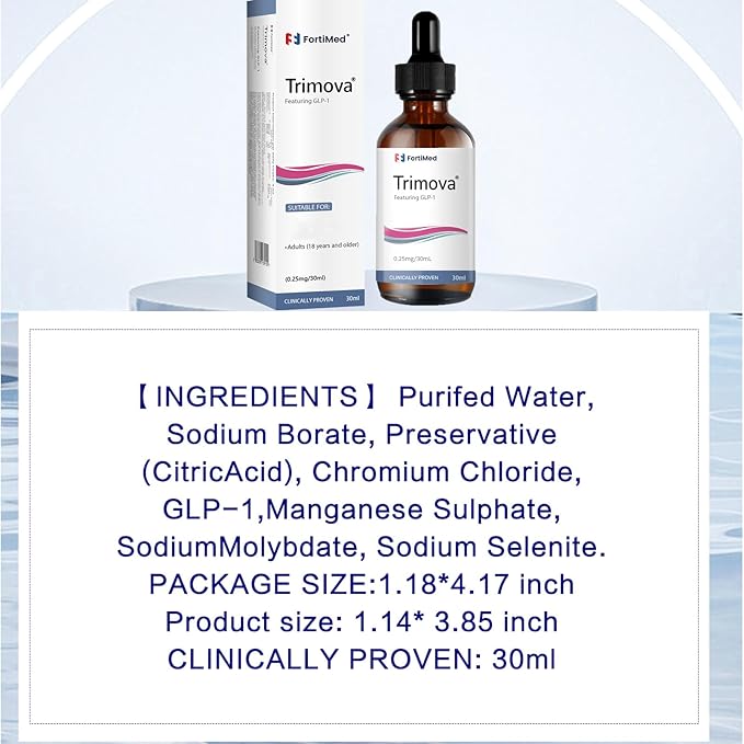 Trimova Drops, Natural Formula Drops, Natural Vitamin for Men & Women, Trimova Boosting Drops (2 Bottle)
